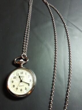 Vintage Silver Chiloi Pocket Watch with Cream Dial